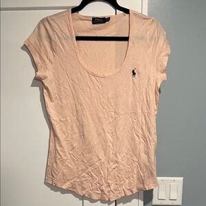 Polo by Ralph Lauren Scoop Neck Tank Top in Pale Peach